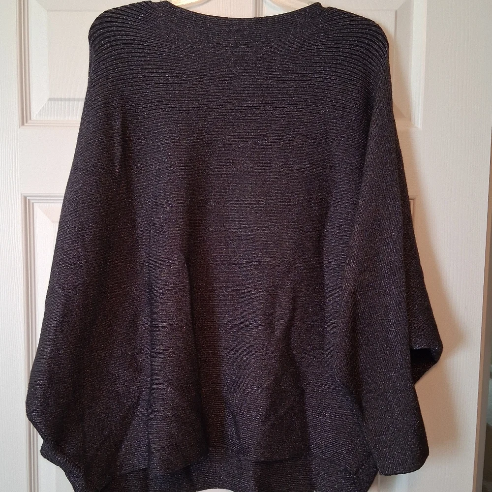 Philosophy Metallic Dark Gray Loose Sweater. 3X  NWT - Picture 5 of 7